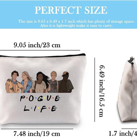 Outer  Banks "Pogue Life" Zipper Pouch Makeup Bag for Women - Picture 2 of 2